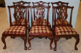 Six Mahogany Chippendale Dining Chairs