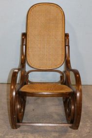 Bentwood Cane Seat and Back Rocker