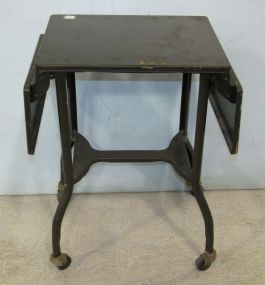 Rolling Metal Typewriter Cart