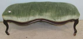 Double Serpentine Upholstered French Bench Ottoman