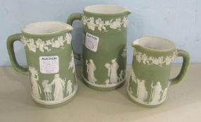 Three Wedgwood Graduated Size Pitchers