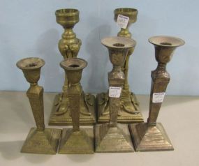 Six Brass Candlesticks