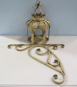 Hanging Metal Lantern with Bracket