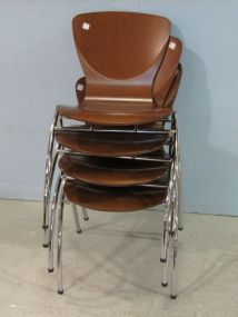 Four Kimball Brand "Bingo" Mid Century Style Side  Chairs