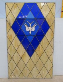 Large Leaded Glass Window Insert