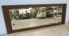 Oak Carved Beveled Mirror