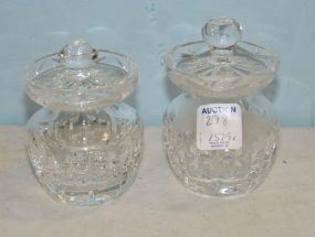 Two Waterford Jam Jars