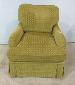 Upholstered Green Arm Chair