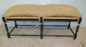 Modern Black Painted Bench