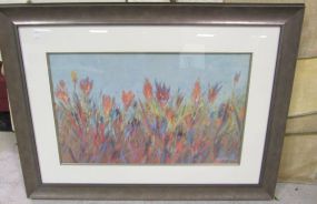 Large Flower Landscape Print