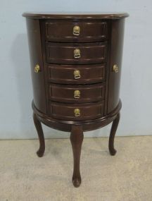 Mahogany Finish Powell Jewelry Cabinet