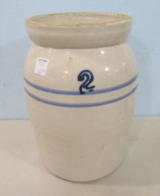 Blue Band Stoneware Crock/Butter Churn