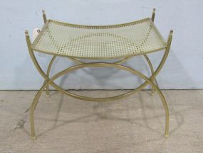 Gold Color Metal Vanity Bench