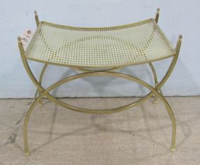 Gold Color Metal Vanity Bench