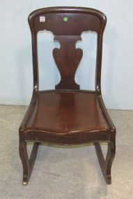 Mahogany Queen Ann Style Child's Rocker