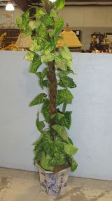 Blue and White Planter