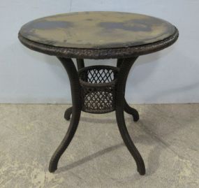 Round Wicker Table
