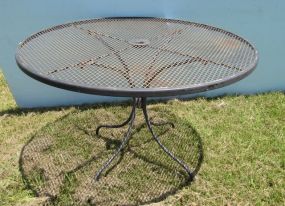 Black Wrought Iron Round Table