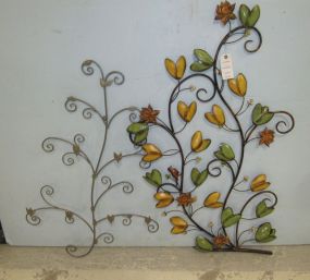 Two Pieces of Metal Wall Art