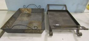 Two Metal Decor Trays