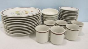 Four Seasons Collection "Early Summer" Stoneware Plates and Bowls.