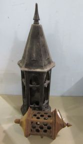 Two Metal Hanging Light Fixtures