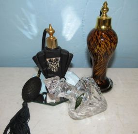 Three Perfume Bottles and Mirror