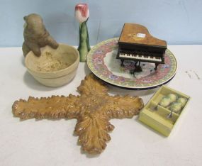 Group of Pottery and Music Box