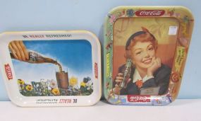 Two Coca Cola Trays