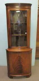 Mahogany Curio Corner Cabinet
