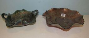 Two Pieces of Carnival Glass Bowls