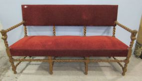 Oak Barley Twist Settee