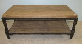 Wood Industrial Style Coffee Table