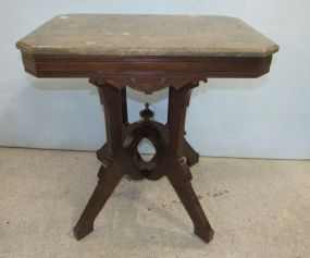 Eastlake Marble Top Lamp Table