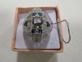 Large Clear Center Stone Ring