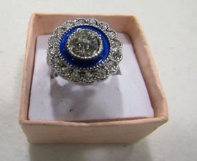 Impressive Cocktail Ring with Large Clear Center Stone