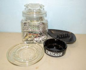 Group of Ashtrays and Matches