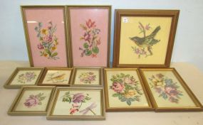Collection of Ten Needlepoint Art