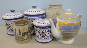Six Pieces of Decor Pottery