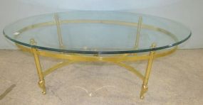 Brass Glass Top Coffee Table