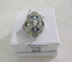 Large Clear Center Stone Ring