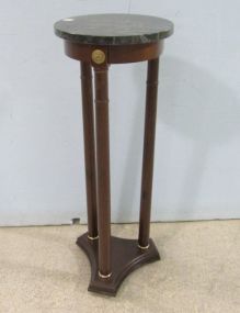 Bombay Company Mahogany Marble Top Pedestal
