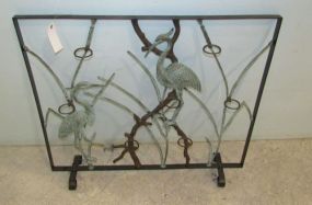 Iron Bird Design Fire Screen