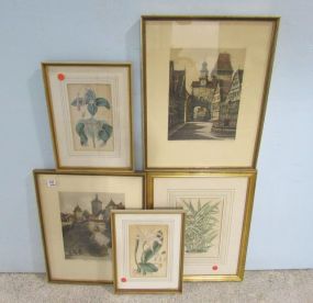 Five Gold Framed Prints