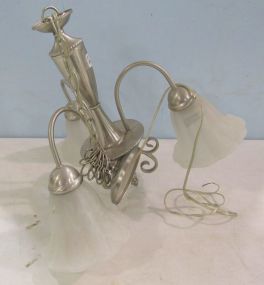 Modern Metal 3 Arm Light Fixture