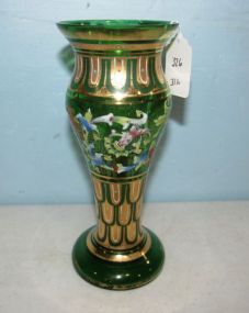 Signed Handpainted Moser Vase