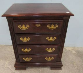 Modern Cherry Four Drawer Nightstand