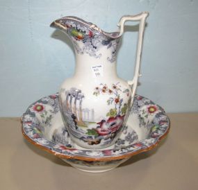 Vintage English Large Wash Basin and Pitcher