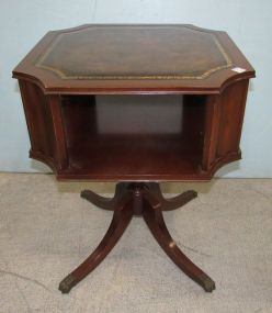 Duncan Phyfe Leather Top Drum Table