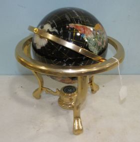 Black Onyx Stone Globe